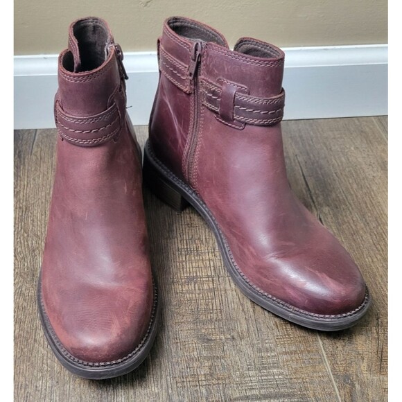 Clarks Womens Maye Ease Comfort Leather Ankle Booties Size 7.5 - Picture 2 of 11